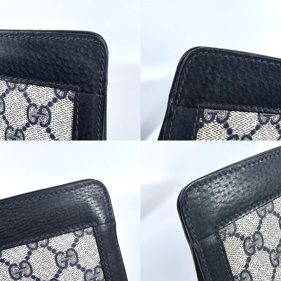 GUCCI GG monogram supreme vintage Clutch, in a Navy blue - Picture 8 of 15